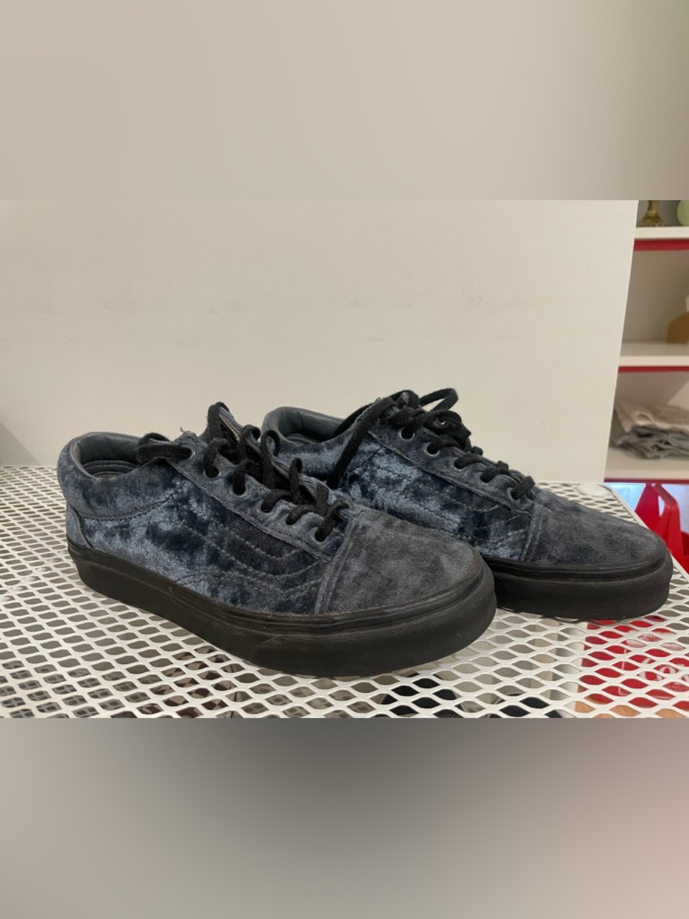 Vans Blue Velvet Shoes